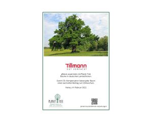 Bild der Partnerurkunde, Planet Tree